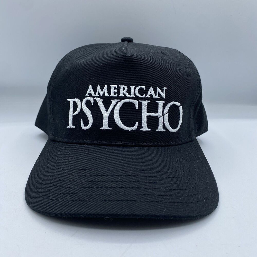 American Psycho Hat Adult OSFM Snapback Black Adjustable Horror Movie NWOT
